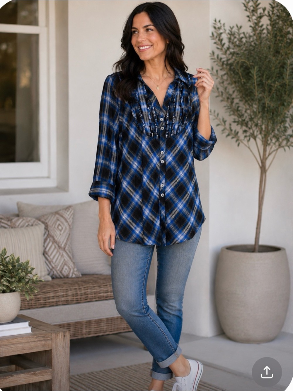 Maurices 1X button-down top
